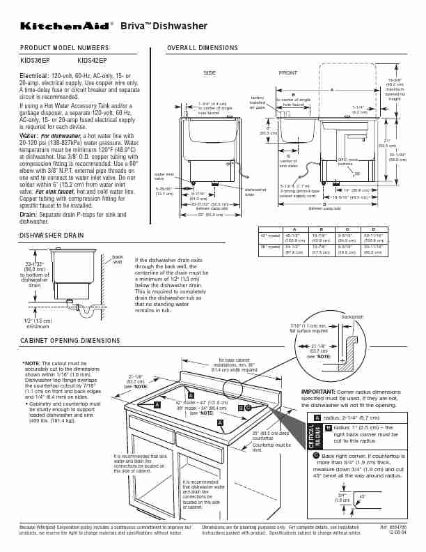 KitchenAid Dishwasher KIDS42EP-page_pdf